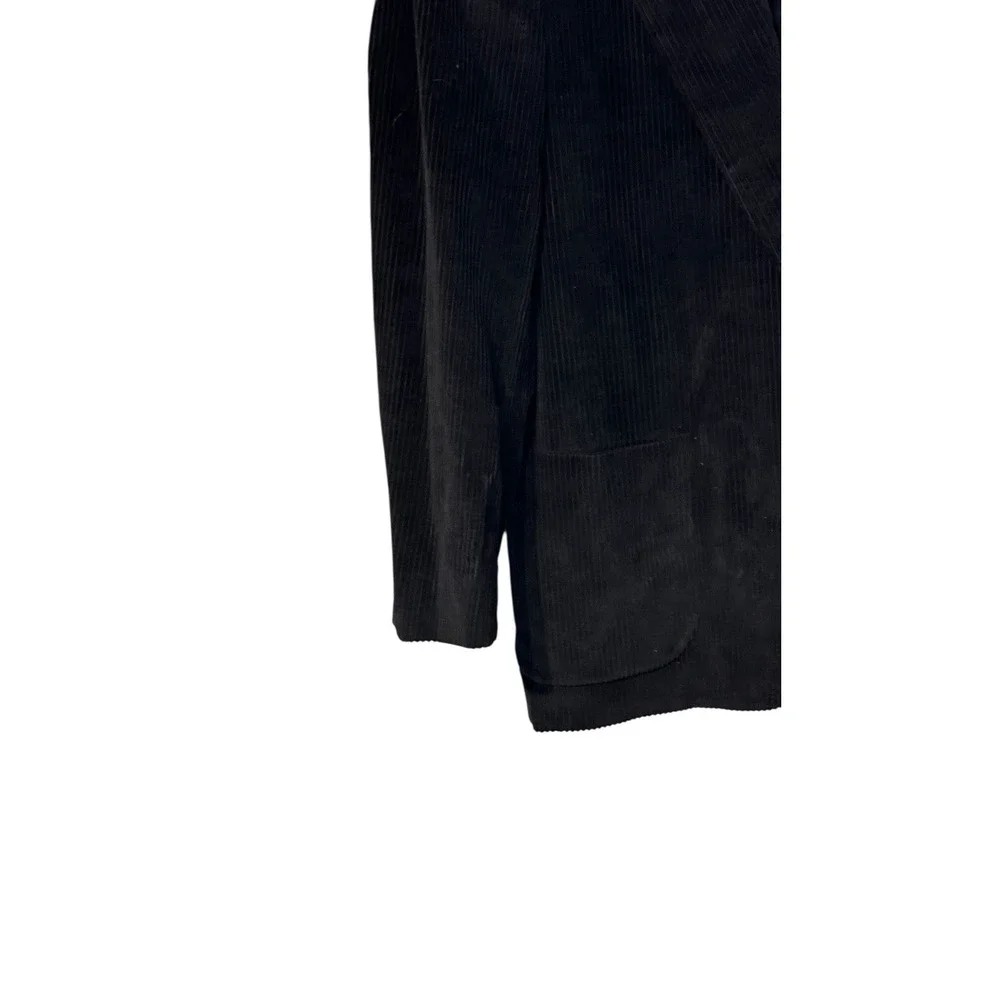 Member's Only Men Blazer Vintage Corduroy 2-Button Ventless Lined Black‎ 40R